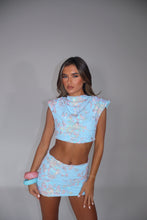 Load image into Gallery viewer, MADE TO ORDER: ORIANA Padded Shoulder Top (Baby Blue)
