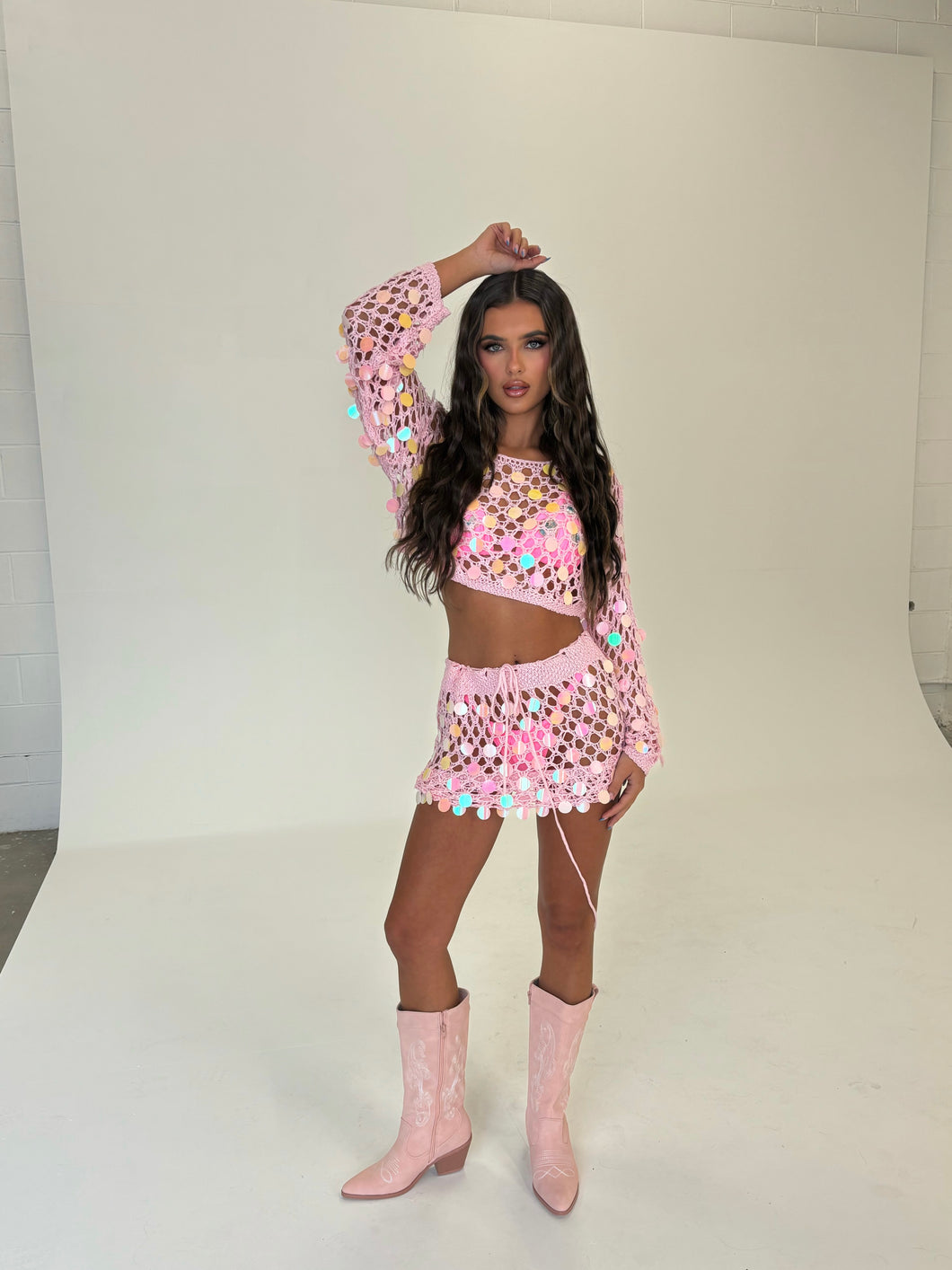 BELLA Crochet Sequin Co-Ord Set