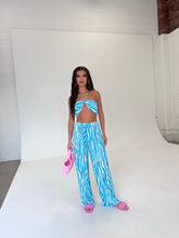 Load image into Gallery viewer, RANA Zebra Print Co-Ord Set (Blue/White)
