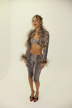 Load image into Gallery viewer, MADE TO ORDER: AMARA Cropped Jacket with Feather Details
