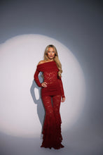 Load image into Gallery viewer, INSTOCK: CLARA Bodysuit and Trousers (Burgundy)
