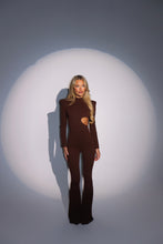 Load image into Gallery viewer, MADE TO ORDER: RILEY Padded Shoulder Jumpsuit (Brown)
