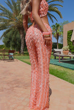 Load image into Gallery viewer, INSTOCK: CHER Tassle Sequin Top and Trousers (Peach)
