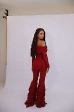 Load image into Gallery viewer, INSTOCK: CLARA Lace Trousers (Burgundy)
