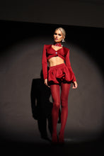 Load image into Gallery viewer, MADE TO ORDER: KAYLEE Cropped Blazer (Burgandy)
