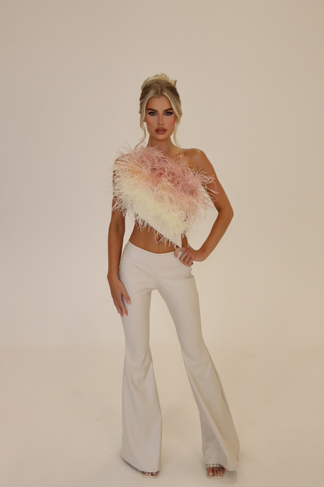 MADE TO ORDER: MAYBELLE Faux Leather Feather Top – Aquannah